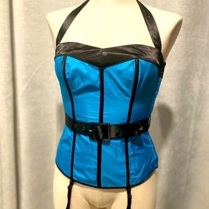 New Frederick’s of Hollywood teal corset 34